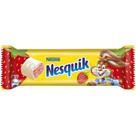 تصویر شکلات بار نسکوئیک شکلات سفید و توت فرنگی نستله – nestle 