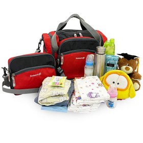 تصویر ساک لوازم کودک و نوزاد فوروارد مدلdiaper bag-3335 مجموعه 2عددی بنفش ساک لوزام کودک و نوزاد فوروارد مدل diaper bag-3335