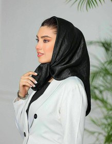 تصویر مینی اسکارف دخترانه/زنانه جنس کوپرا مشکی مزونی - مشکی Women's scarves