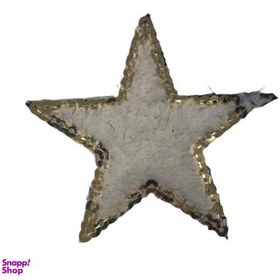تصویر تکه دوزی مدل ستاره سفید پولکی 