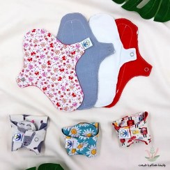 تصویر پد نوار بهداشتی پارچه ای نخی سایز دو ( قاعدگی روزانه) 