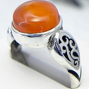 تصویر انگشتر نقره مردانه سنگ عقیق یمن 