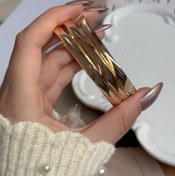 تصویر النگو زنانه طرح اپل فیوژن آینه ای طلا روس 