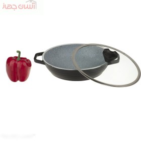 تصویر تابه عروس مدل کلاسیک خطی سایز ۳۲ aroos classic cooking pan