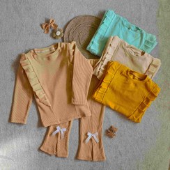 تصویر ست بلوز و شلوار جنس پنبه فانریپ دخترانه 