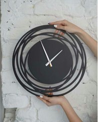 تصویر ساعت دیواری فلزی هلالی کدs01 Wall clock