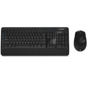 تصویر کیبورد و ماوس بی سیم مایکروسافت مدل 3050 Microsoft 3050 Wireless Keyboard and Mouse