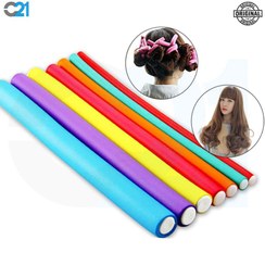 تصویر بیگودی فومی مدل استوانه ای شماره 1 بسته 10 عددی Foam curler, cylindrical model number 1, pack of 10 pieces