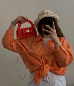 تصویر کیف دسته دار رنگی رنگی 