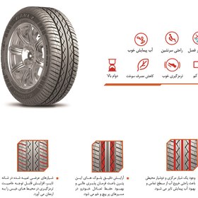 تصویر لاستیک بارز 185/65R 14 گل  P660 Barez Tire 185/65R 14 P660