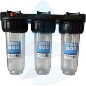 تصویر پيش تصفيه 3 م 10 اينچ سوفيلتر ورودي 3/4 ا Sou Filter Three-stage water purifier Sou Filter Three-stage water purifier