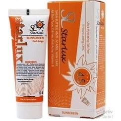 تصویر کرم ضدآفتاب استارلوکس بژتیره با spf45 