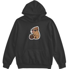 تصویر هودی همستر - سفید / مشکی Hamester hoodi