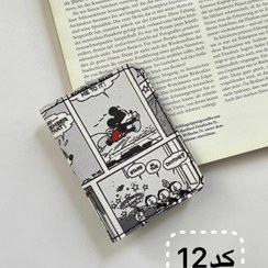 تصویر جاکارتی جیبی دخترانه و یونیسکس | چرم مصنوعی فانتزی | ۶ جای کارت | ابعاد ۱۰×۷ - کد۱۲ 