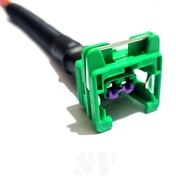 تصویر سوکت دو فیش همه کاره هولدردار سیم ضخیم ۱.۵ لحیمی - سبز 