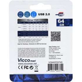 تصویر فلش 64 گیگ ویکومن ViccoMan VC274 ViccoMan VC274 64GB USB 2.0 Flash Drive