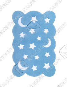 تصویر فرش کودک زرباف طرح ماه و ستاره Moon And Stars Baby Rug Zarbaf