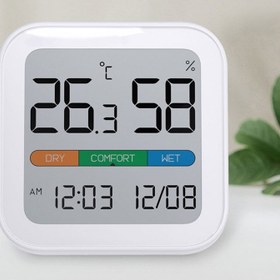 تصویر دما سنج و رطوبت سنج دیجیتال شیائومی S210 Xiaomi MIIIW Comfort Automatic Measurement of Temperature and Humidity Clock S210