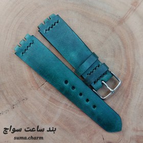 تصویر بند ساعت چرم طبیعی سواچ Swatch watch