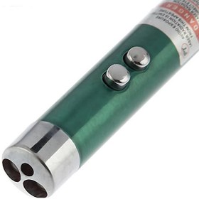 تصویر لیزر بازی گربه چراغ قوه دار ۳ کاره - نقره‌ای ا 3 Functional Laser Pointer 3 Functional Laser Pointer