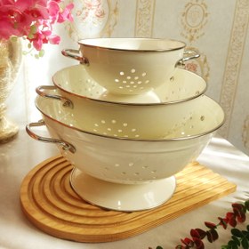 تصویر آبکش لعابی ایکیا سایز ۲۸ 