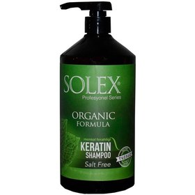 تصویر شامپو سولکس فاقد نمک با عصاره نعناع 1000 میل SOLEX keratin shampoo salt free and organic with peppermint 1000 ml