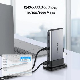 تصویر داک استیشن USB-C لنشن مدل D53s Lention Universal Docking Station USB-C 4K60Hz D53s