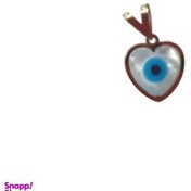 تصویر پلاک طلا زنانه طرح چشم نظر قلبی 