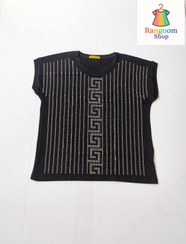 تصویر تی شرت قواره دار مشکی 