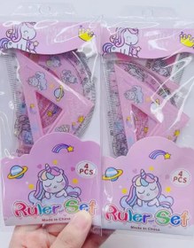 تصویر پک خطکش و نقاله 