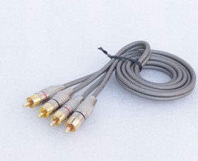 تصویر کابل آرسی حرفه ای برند کریستال طول یک متر کد 11 Crystal 1 meter rca cable