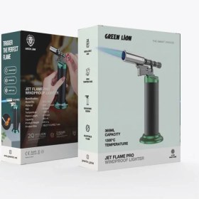 تصویر فندک اتمی گرین لاین مدل Jet Flame Pro ضد باد 