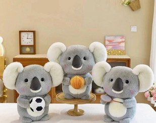 تصویر عروسک کوالا توپ به دست سایز ۳۷ سانتی 