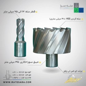 تصویر مته گردبر HSS عمق سوراخ‌کاری ۳۰ میلی‌متر ای اس تی 