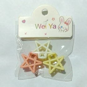 تصویر پک سه عددی کلیپس کوچک طرح ستاره 