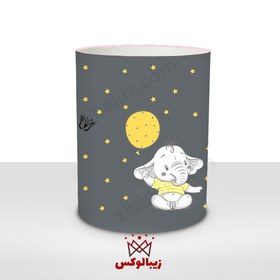 تصویر سبد اسباب بازی و سبد لباسی کودک پسرانه فیل و بادکنک ۵ 