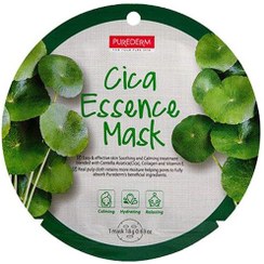 تصویر ماسک ورقه ای عصاره سیکاCentella asiatica ) purederm cica essence mask) 