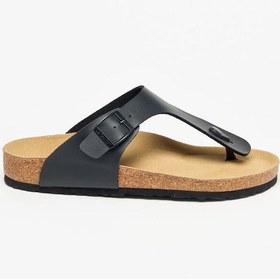 تصویر صندل مردانه با جزئیات قفل‌دار و راحتی پوشیدن برند le confort Men Buckle Detail Slip-On Sandals