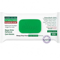 تصویر دستمال مرطوب چندمنظوره اسلیپی (Sleepy) مدل Easy Clean تمیزکننده سطوح بسته 100 عددی 