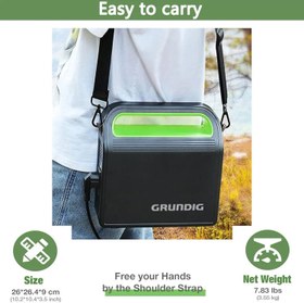 تصویر پاور ژنراتور خورشیدی آلمانی GRUNDIG اصل ۳۰۰ وات ۸۶۴۰۰ میلی‌آمپر ساعت + شارژر PD 60W 