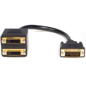 تصویر کابل تبدیل 1 به 2 پورت DVI DVI Splitter DVI-D Male to 2 x DVI-D Female