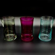 تصویر لیوان رنگی اورجینال بوهمیا چک 