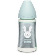 تصویر شیشه شیر طلقی 270 میل سواوینکس طرح خرگوش - سبز Suavinex