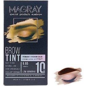 تصویر کیت رنگ ابرو حرفه ای ماگرای شماره 6.65 Brow Tint Eyebrow Color Kit