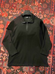 تصویر نیم زیپ سایز بزرگ گلکسی آستین رگلان - ۳xl 