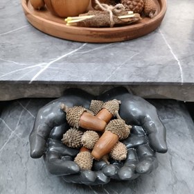 تصویر پک میوه تزیینی مدل بلوط دست‌چین زاگرس - 500 / قهوه‌ای سوخته / درشت 