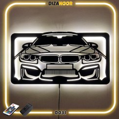 تصویر تابلو بک لایت طرح ماشین بی ام و دیزانور کد D031 