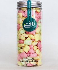 تصویر شکر پنیر مخلوط میوه‌ای شهد آوند | قند طعم‌دار و خوشمزه - بطری جار / 500g Shakar Panir Fruit Mix Shahd Avand | Flavored Sugar Candy
