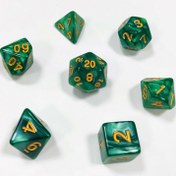 تصویر تاس وعده زمانی فیروزه ای مجموعه 7 عددی 