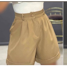 تصویر شلوارک مجلسی دخترانه پارچه سوپر مازراتی 